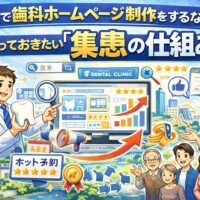 福岡で歯科ホームページ制作を行う際に知っておきたい集患の仕組みを解説するイメージ画像