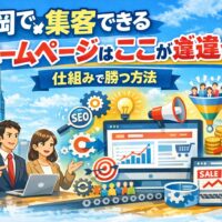 福岡で集客できるホームページの仕組みを解説するSEO・マーケティングのイメージ画像