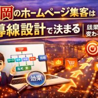 福岡のホームページ集客における導線設計の重要性と成果改善を表したイメージ画像