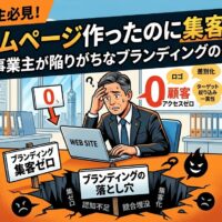 福岡の事業主がホームページを作ったのに集客ゼロになる原因と、ブランディングの落とし穴を図解したアイキャッチ画像