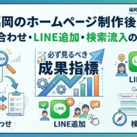 福岡のホームページ制作後に必ず確認すべき成果指標｜問い合わせ・LINE追加・検索流入の測り方を図解