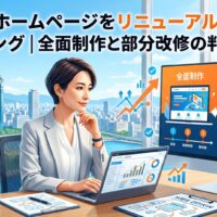 福岡でホームページをリニューアルすべきタイミングを考える女性事業主｜全面制作と部分改修の判断基準を解説