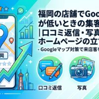 福岡の店舗でGoogle評価が低いときの集客改善|口コミ返信・写真・ホームページの立て直し方を解説する図解