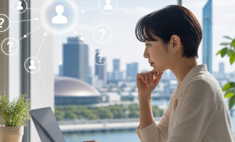 福岡 AI検索 FAQ設計を解説する、質問と回答を整理したFAQ画面のイメージ