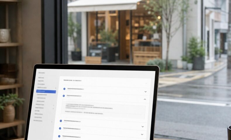 福岡 FAQページ SEOの設計を示す、検索意図に沿った質問と回答を確認するWebサイト画面