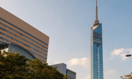 福岡 FAQ構造化データの設定方法を解説する、検索結果の質問と回答を示したイメージ画像