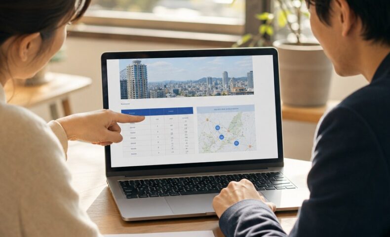 福岡の料金ページSEOを改善するための料金表と地域対応情報を確認するウェブサイト画面