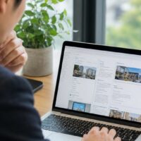 福岡でPerplexity対策に取り組み、AI検索に選ばれる店舗や企業のWeb情報を確認するイメージ