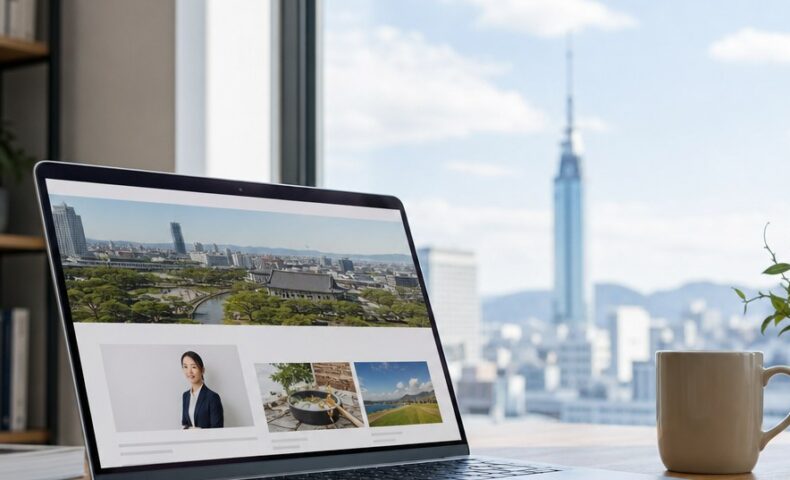 福岡 著者情報 SEOの設計を示す、地域性と専門性を結び付けたWebサイトのイメージ