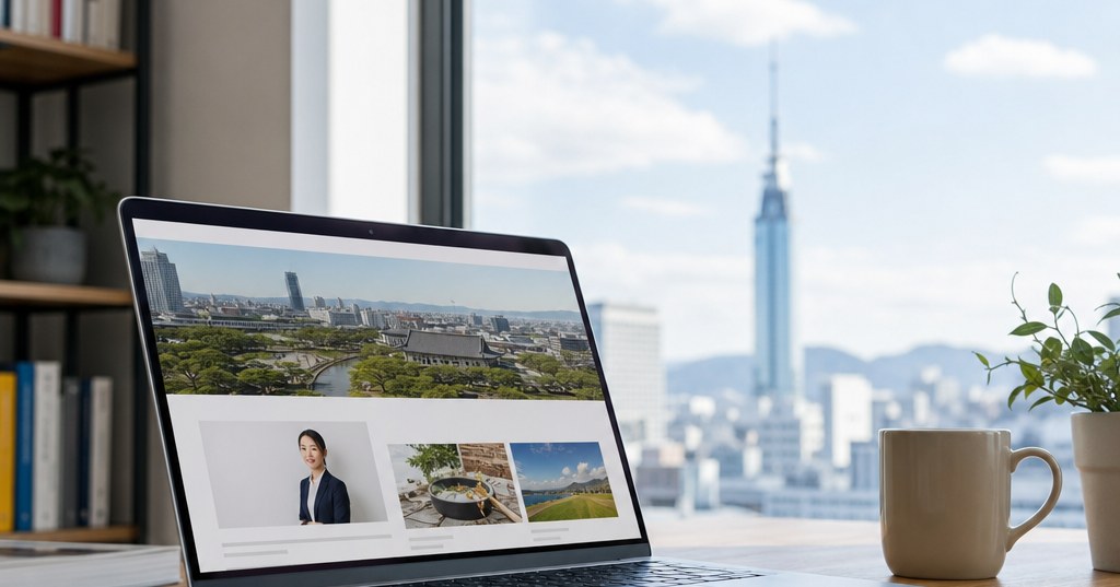 福岡 著者情報 SEOの設計を示す、地域性と専門性を結び付けたWebサイトのイメージ
