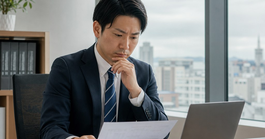 福岡の会社情報を調べるために企業データを確認するビジネスイメージ