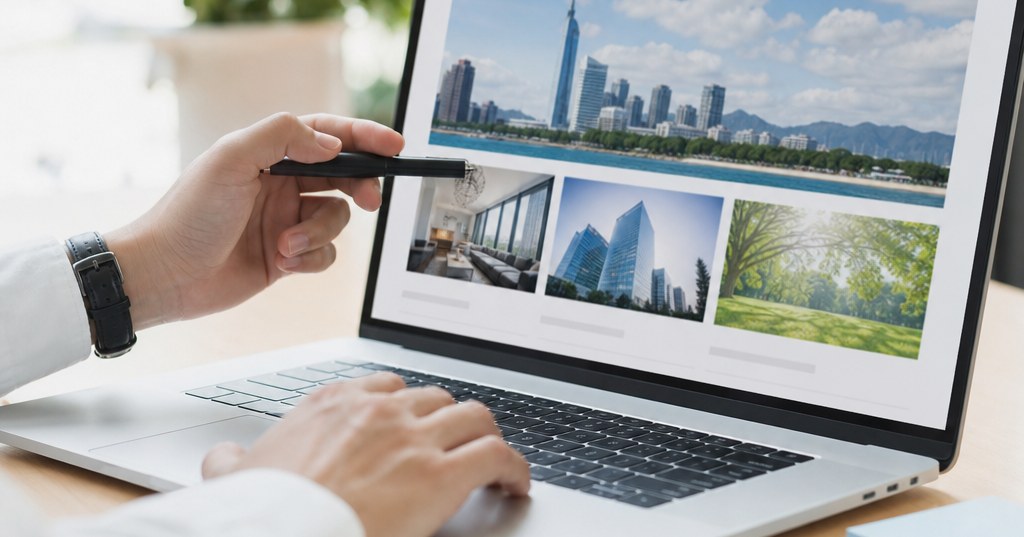 福岡のWebサイトにおけるファーストビュー改善のポイントを示すパソコン画面