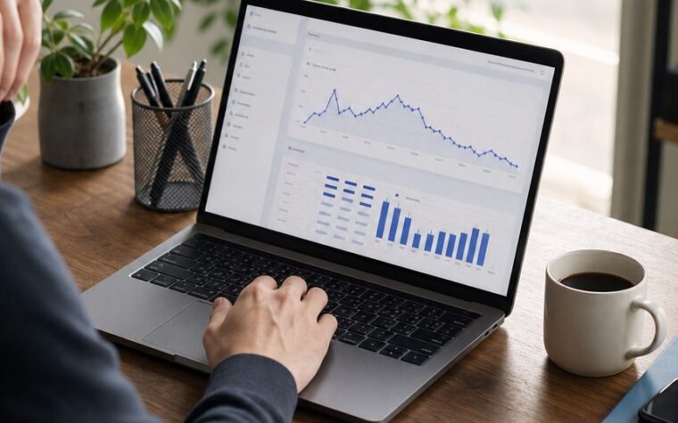 福岡の検索流入が落ちた原因をGoogle Search Console(GSC)の数字から分析する画面
