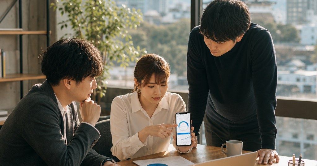福岡のWebサイトでスマートフォンのモバイル表示速度を改善するためのチェックポイントを確認するイメージ