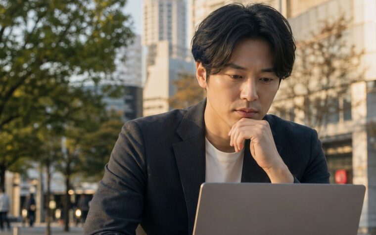福岡で競合分析SEOを始めるため、検索結果の顔ぶれを確認するマーケティング担当者