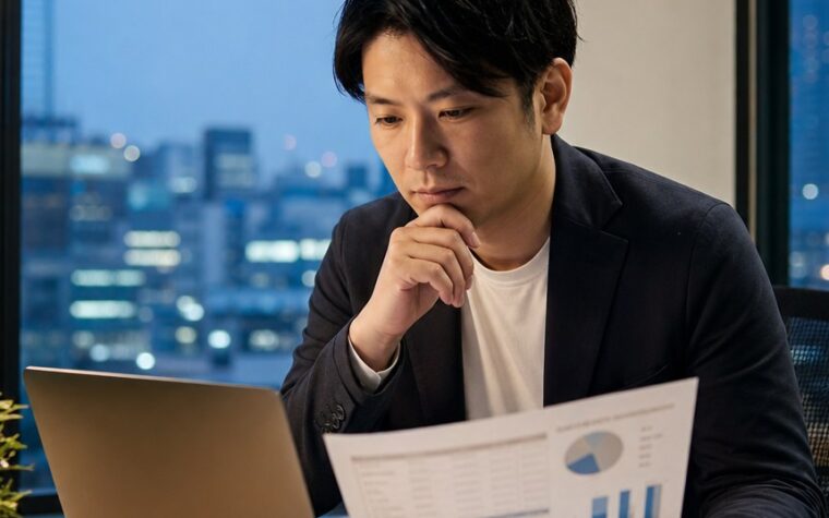 福岡 コンテンツ監査で企業サイトのSEO課題を確認する担当者