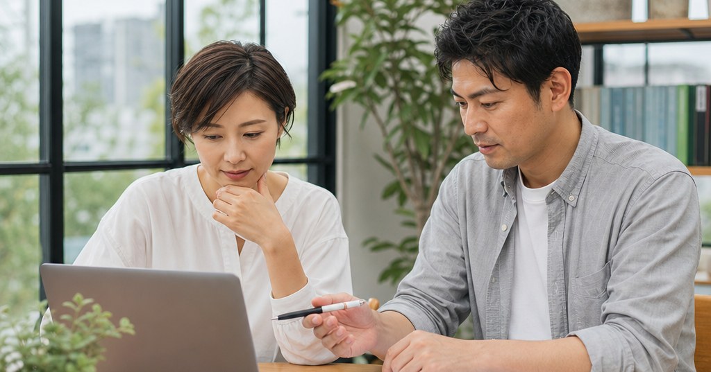 個人事業主がホームページを安く作る際に集客に必要な条件を確認している様子