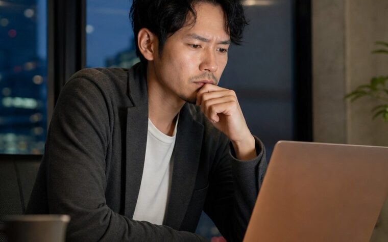 個人事業主がSEOを自分でできない理由を整理し、時間と専門知識の壁を考えるイメージ